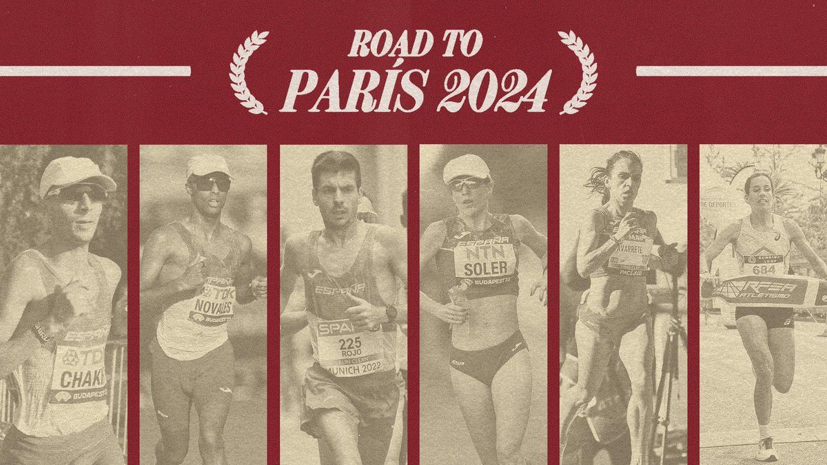 Ya conocemos los 6 elegidos por @atletismoRFEA para la maratón en #Paris2024 : 🏃‍♀️@maayouf_majida récord 🇪🇸, @PetiteStr campeona 🇪🇸 y 2ª mejor marca, @txell921 subcampeona 🇪🇸 🏃‍♂️@TARIKU_ récord 🇪🇸, @ibrachakir campeón 🇪🇸, @YagoRojo95 Más información en: rtve.es/n/16022250/