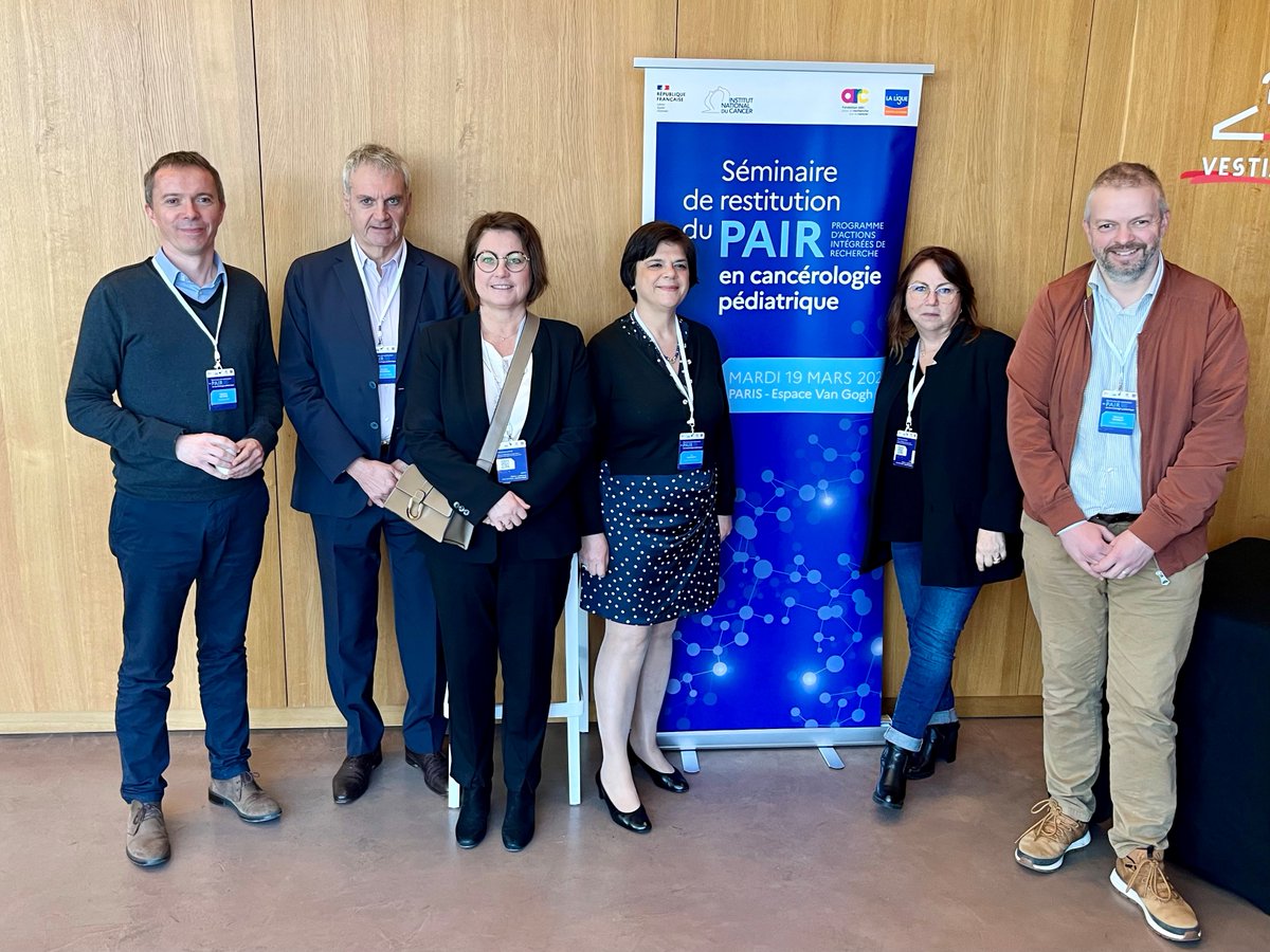 Le @CollectifGravir est présent au séminaire de restitution du 9ᵉ Programmes d’Actions Intégrées de Recherche consacré à la cancérologie pédiatrique, organisé par @Institut_cancer, @FondationARC et @laliguecancer. Passionnantes présentations d'avancées scientifiques majeures. 🎗️