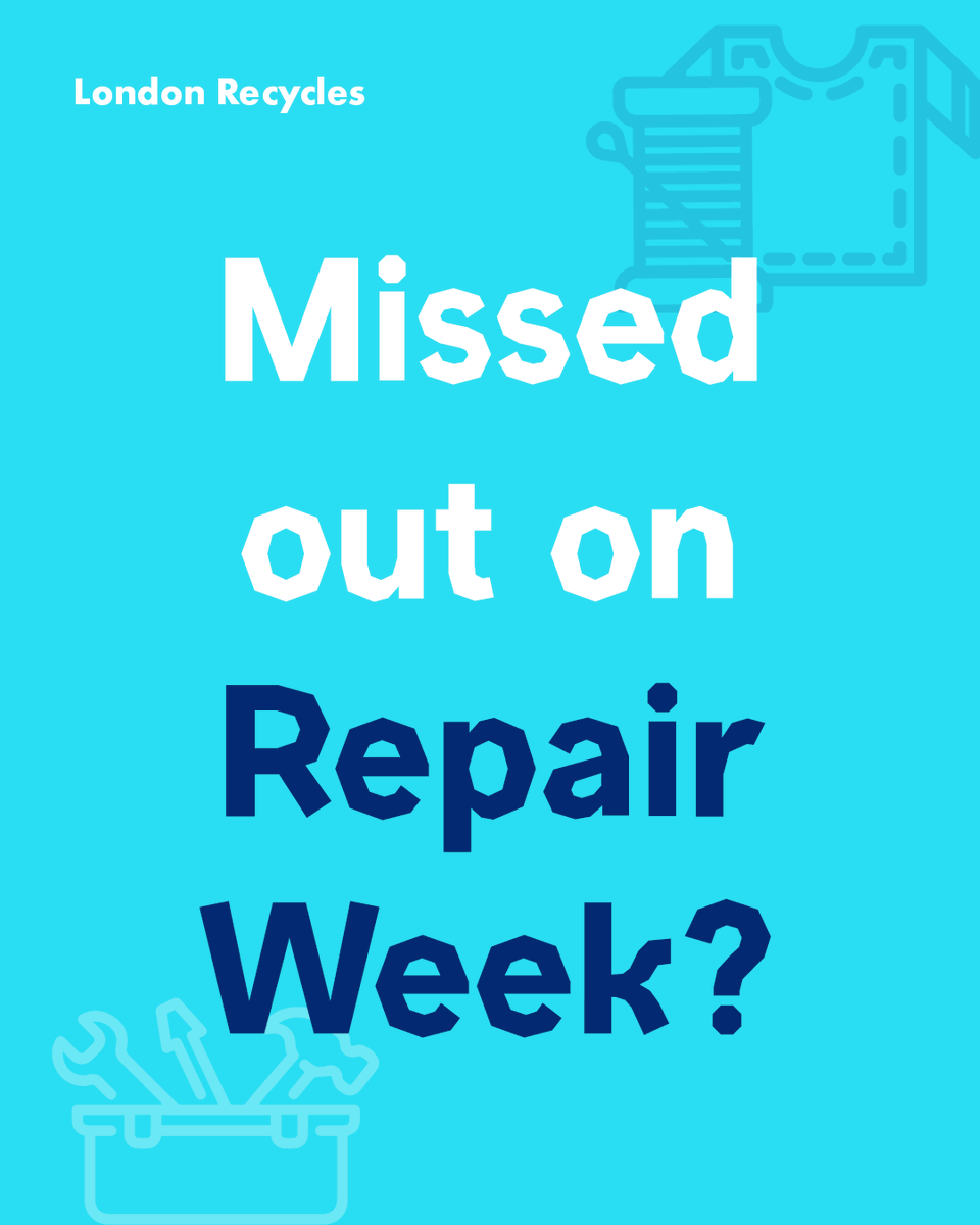 Missed out on Repair Week? Still got that broken belonging to fix? You're in luck - there's more repair events taking place this week! 🔗 See all repair events or check out our Repair Directory to find year-round repair services near you: zurl.co/805O #RepairWeekLDN