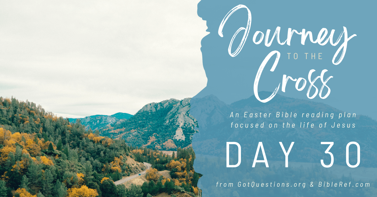 gotquestions's tweet photo. Continue to journey toward the cross with us by focusing on the life of Jesus Christ each day until Resurrection Day! Today's Bible Reading can be accessed here: https://t.co/7mVV86bxel
#EasterReadingPlan #GotQuestions #BibleRef https://t.co/V1S2qwXL5x