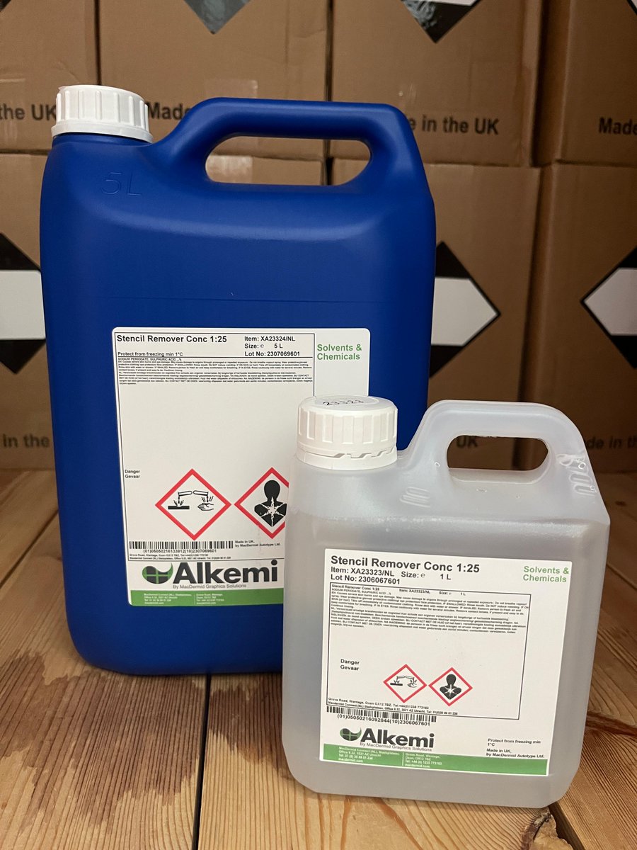 PyramidScreen's tweet photo. #AlkemiStencilRemoverConcentrate1:25 is a concentrated product that is diluted with water up to 25 parts and used to #reclaimstencilmakingsystems

https://t.co/SPSXltMWhj

#alkemi #alkemistencilremover #alkemi1:25 #alkemiscreenprinting #screenmaker #makingcommunity #printroom https://t.co/Ipr5Sqr7nw