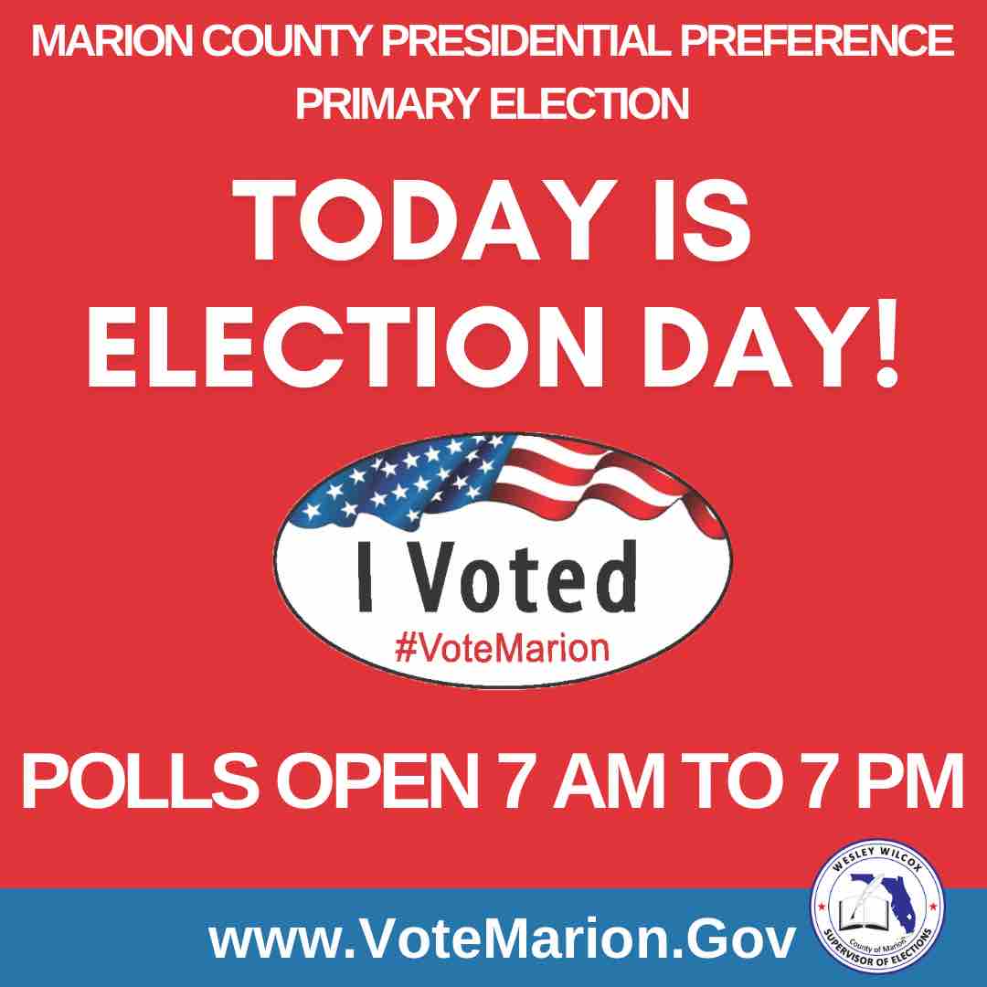VoteMarion's tweet photo. Today is Election Day! https://t.co/Mz3wUa8wav