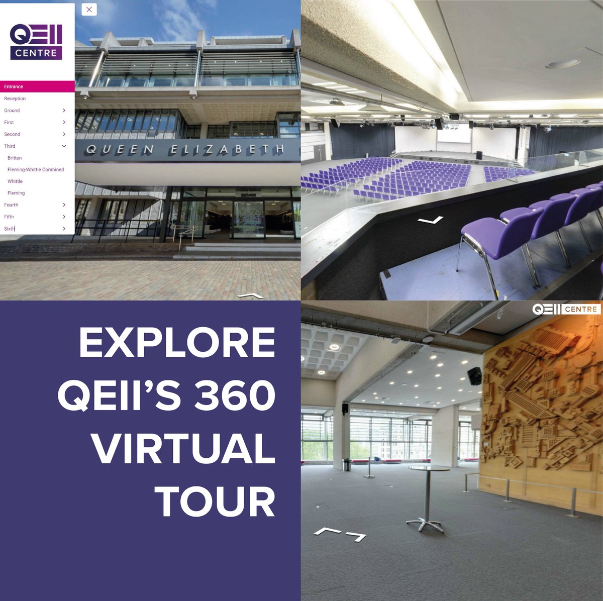 Want a 3D tour of the QEII Centre?

Look no further than our 360° virtual tour. The virtual tour will bring our spaces to life, and you can explore the Centre and discover which works best for you. 
Find out more at 👉🏽
qeiicentre.london/spaces/360-vir…