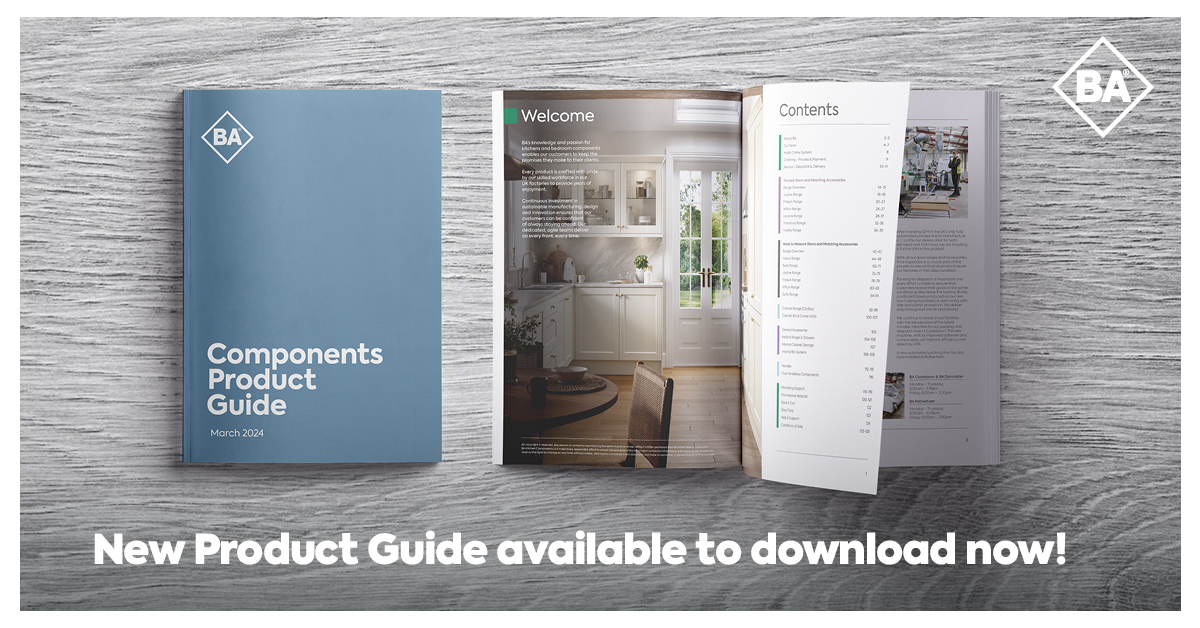 Are you a Kitchen or Bedroom Retailer interested in learning more about our BA product offering? 🤷 Order or download a copy of our new 2024 Product Information Guide on MyBA today!