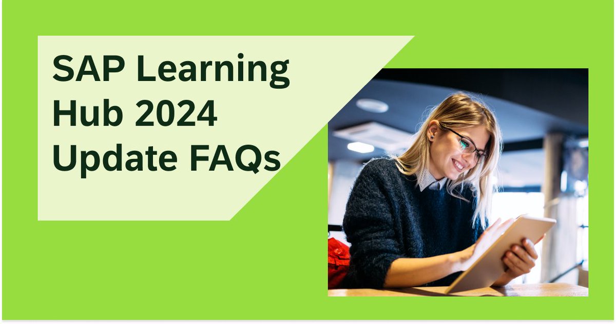 Explore the latest updates and FAQs about SAP Learning Hub 2024! Discover enhanced learning experiences, simplified purchasing, and more. 💡: sap.to/6017ko1Tt