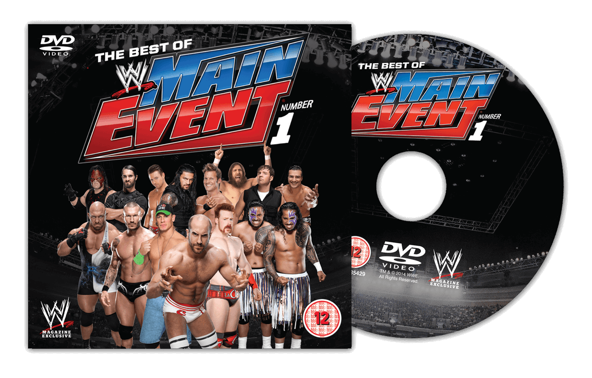 After a Kofi Kingston DVD surfaced with WWE Magazine, another arrived in 2014: The Best of WWE Main Event. It was titled 'Number 1' because of plans for a further 3 volumes to be mounted on the magazine over time. However those did not happen; only the first DVD was ever made.