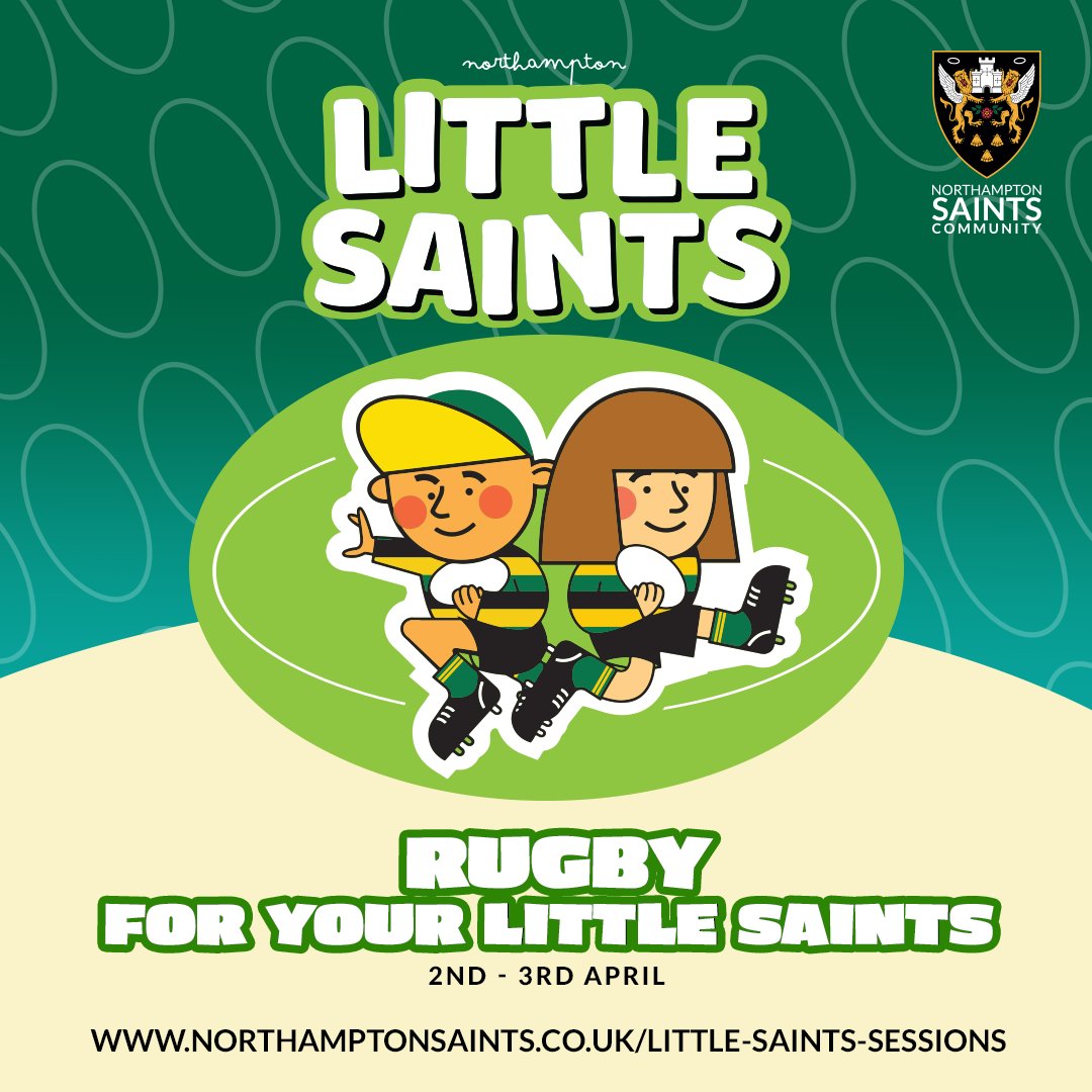 Little Saints 👼 Taster sessions that give young children (18m - 2 years) a chance to try rugby during the Easter holidays are being held at the home of @SaintsRugby 🏉 northamptonsaints.co.uk/news/little-sa…