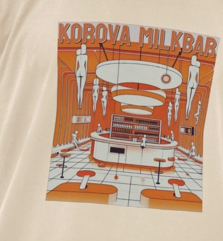 AboveTheLore's tweet photo. Can’t make up your rassodocks what to do with your evening? 

Why not head down to the Korova Milkbar for a few glasses of Korova Plus? All whilst listening to Beethoven’s 9th. 

It’s right stirring to the gulliver. 

#aclockworkorange #korovamilkbar https://t.co/EJPO9DLI52