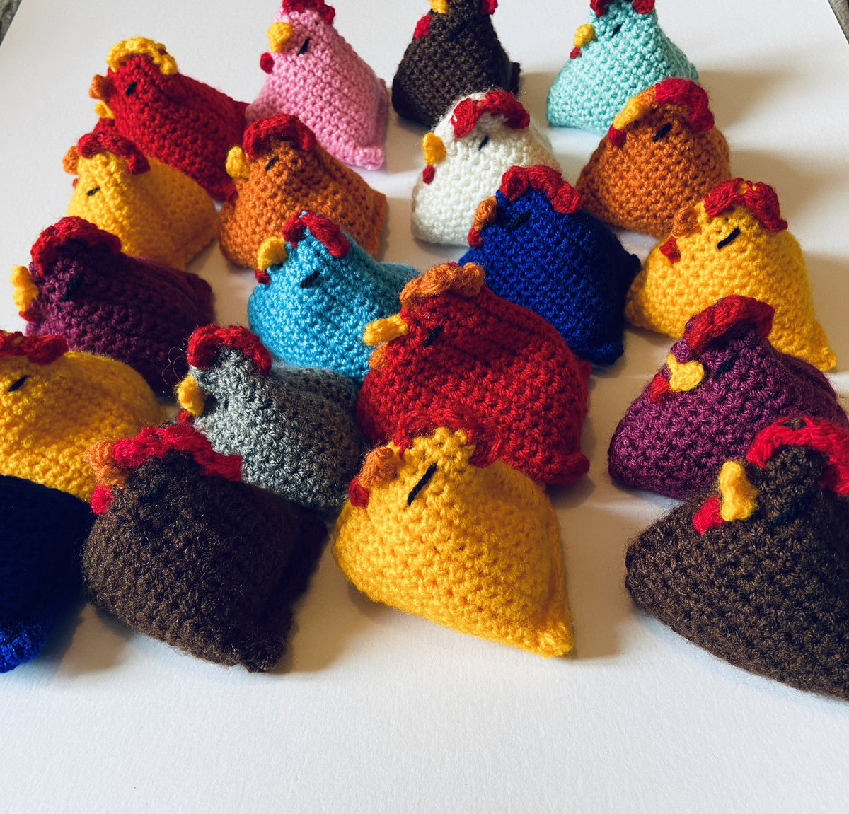 It’s #nationalpoultryday so here’s a throwback to some colourful chicks I made a couple of years ago. Chick bean bags are available in my #etsy shop etsy.com/uk/shop/OkThen… #crochet #easter #crochet #earlbiz #earlybiz