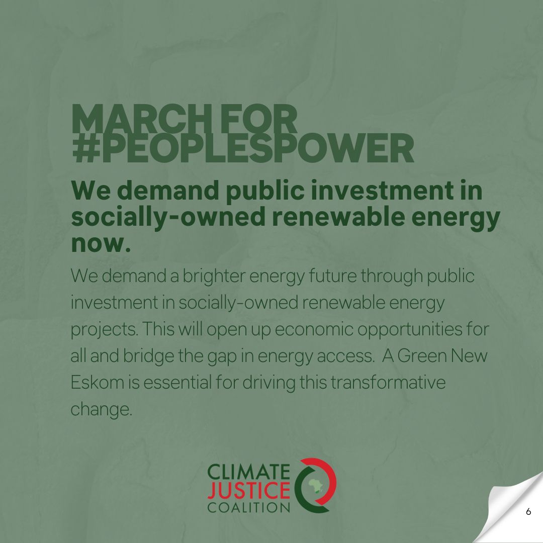 Demanding public investment in socially-owned renewable energy is not just about a sustainable future; it's about equity and opportunity for all✊. We demand a Peoples Energy Plan to bridge the energy gap and pave the way for a greener tomorrow. #PeoplesPower