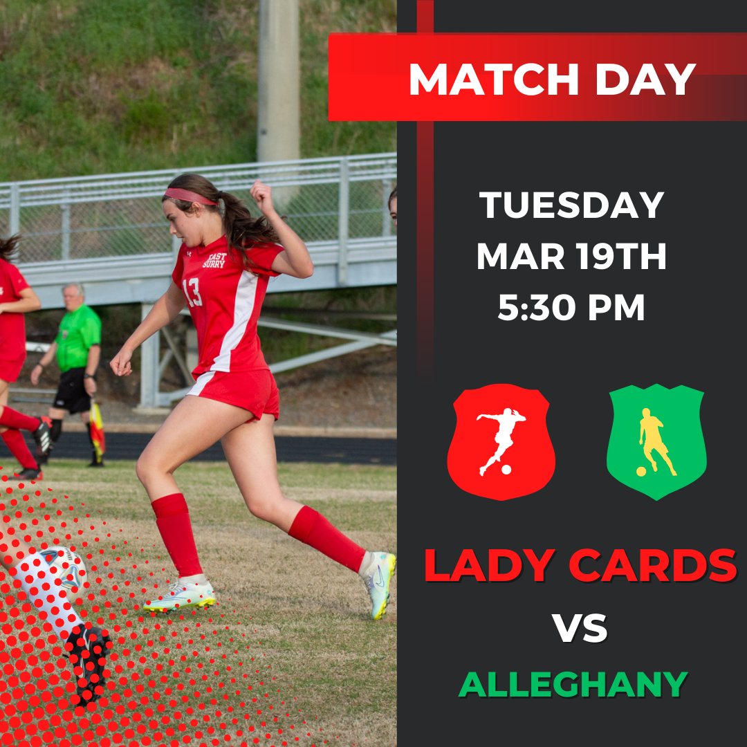 Good luck to @ES_WSoccer as they host Alleghany in a non-conference match. Kickoff is set for 5:30pm. Go Cards!