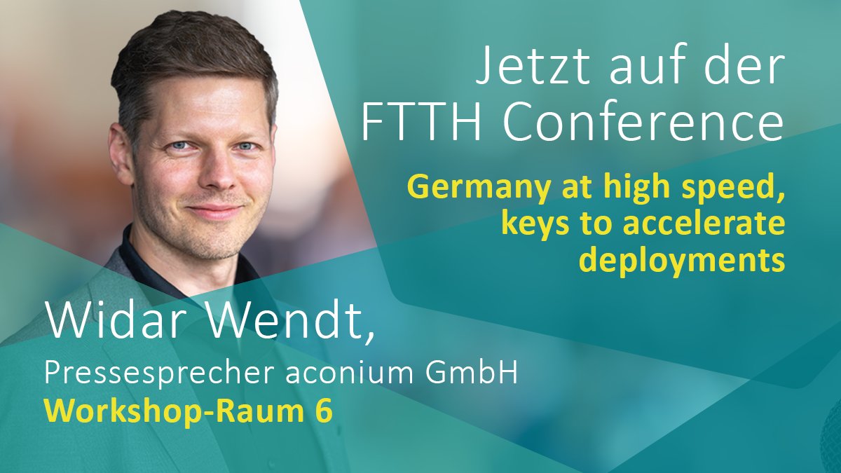 Im aktuellen Panel „Germany at high speed, keys to accelerate deployments”, mit unserem Experten Widar Wendt, geht es um steigende Kosten in der gesamten #FTTH-Wertschöpfungskette und deren Auswirkungen auf die deutschen Ambitionen, die Ziele der europäischen Agenda zu erreichen.