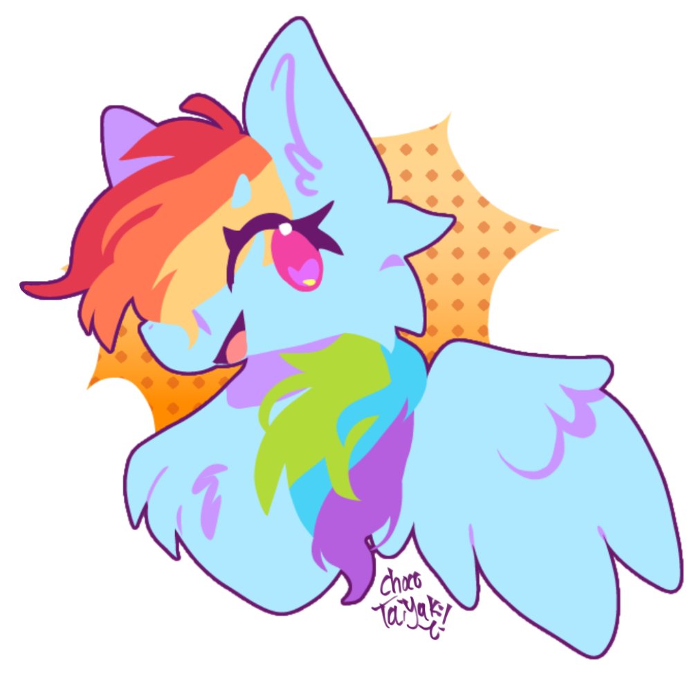 chocotaiyaki_'s tweet photo. [#mlp] got bored... drew rainbow dash.. https://t.co/fQblBQdlWs