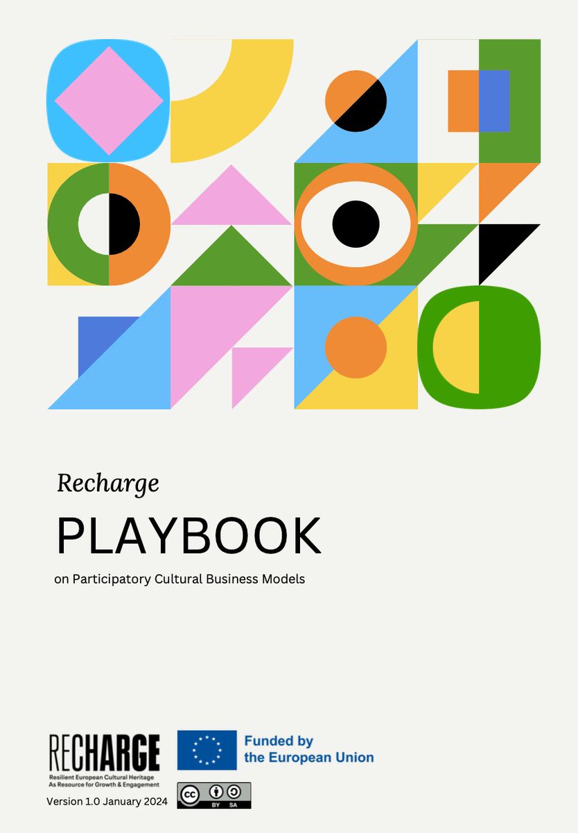 In February, with the launch of RECHARGE NEXT, we presented the RECHARGE PLAYBOOK, a practical guide to facilitate the co-creation of Participatory Cultural Business Models developed thanks to our 3 first generation #LivingLabs

Ready to play? Head here: shorturl.at/gosBX