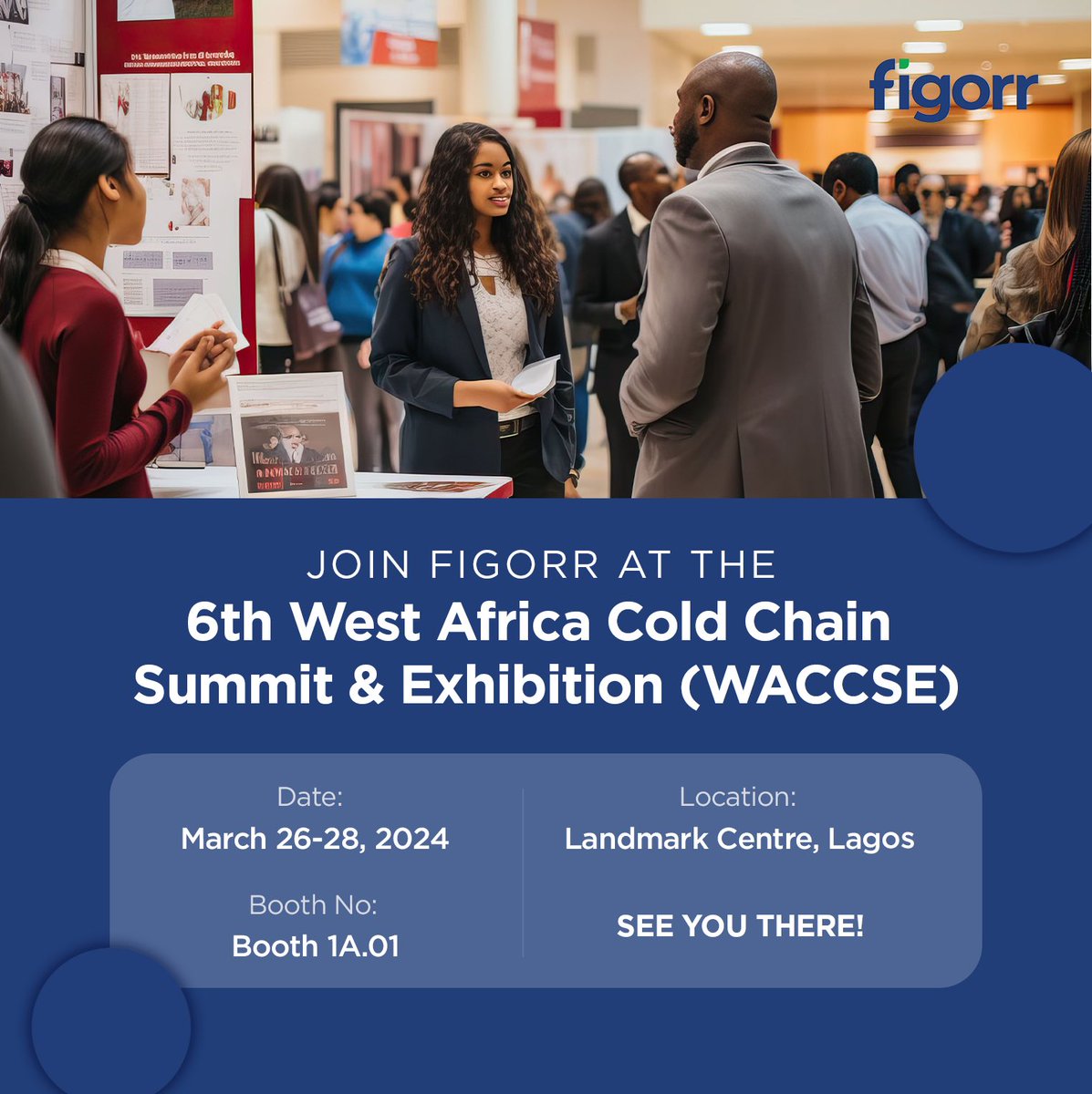 Figorr is thrilled to announce our participation in the 6th West Africa Cold Chain Summit &amp; Exhibition (WACCSE) happening right here in Lagos! 

Join us at Booth 1A.01 from March 26-28th, 2024.

#figorr #business #data #remote #coldchain