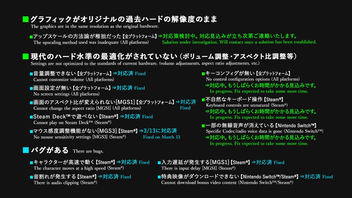 プレ配信の中でお伝えしました『メタルギア ソリッド: マスター