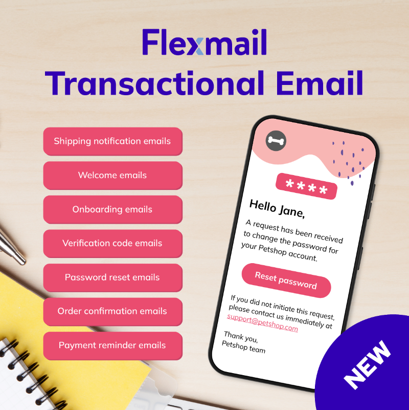 flexmail_be's tweet photo. The Flexmail Transactional Email API: The best deliverability for your most important emails 🕓👌 

Our new #Transactional #email #API ensures that your transactional emails (triggered by user actions) reach your customers' inboxes promptly and reliably, every time.