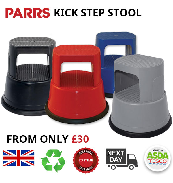 ParrsWorkplace's tweet photo. Health and Safety Managers of the UK's leading supermarkets and high street chains specify PARRS Kick Step Stool as the safest most reliable mobile step stool available. The only kick step to be certified to EN 14183: 2003. https://t.co/EUOXIjMl9K #kickstep #ukmanufactured https://t.co/HAZuQehbYl