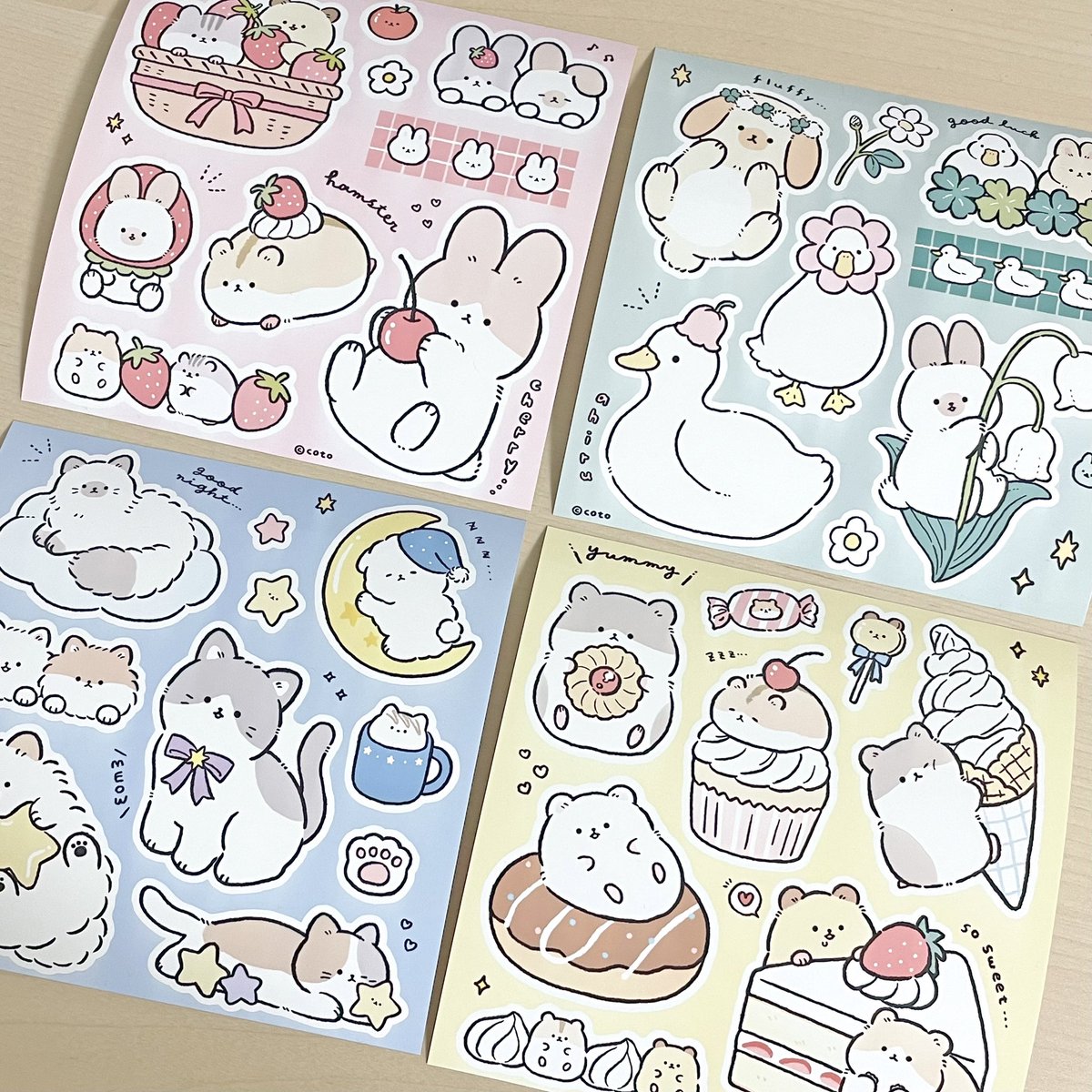 coto_mofu's tweet photo. \ ✨お知らせ✨ /

ローソンプリント様にてオリジナルステッカーが発売されました！

全5種(うち1種シークレット)すべて描き下ろしです🌼どの柄が出るかはプリントしてからのお楽しみ🐰

全国のローソンマルチコピー機で印刷できます。
詳細はこちらから▽
https://t.co/4W0n6dFWC9 https://t.co/DGerlMkRIx