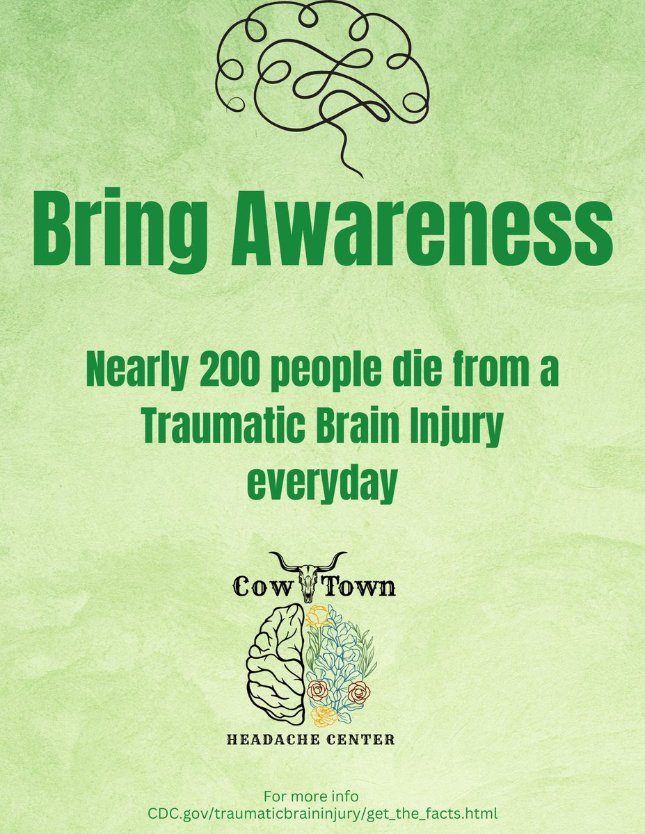 #brainhealth #braininjuryawareness #braininjurysurvivor #braininjurynetwork #concussionawareness #concussionawareness #concussionawareness #survivor #awareness #March 

Call our office at 817-592-8427 of fill out a contact form via our website for easy online scheduling