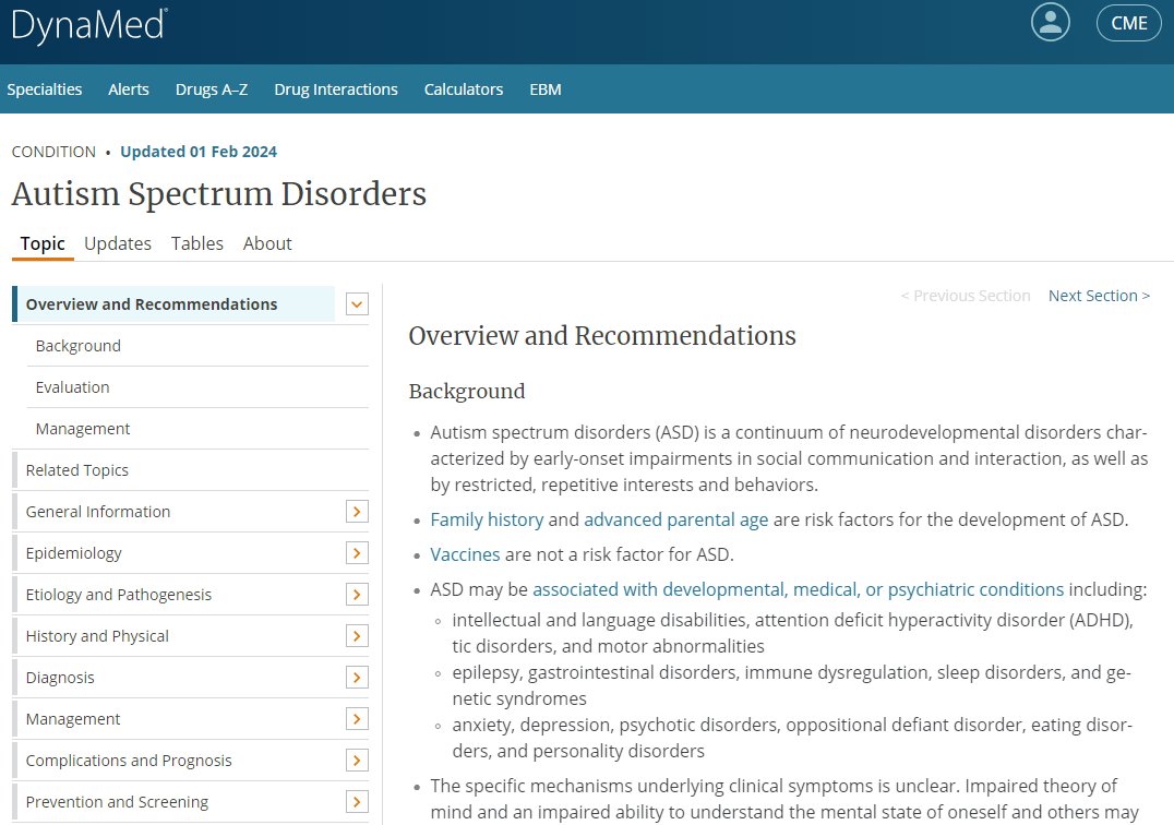 It's #NeurodiversityCelebrationWeek Did you know DynaMed provides the latest evidence-based information on many neurodiverse conditions such as Autism, ADHD, OCD, Tourette Syndrome, Bipolar Disorder, Social Anxiety Disorder, and more 👉 bit.ly/3TGjBqW 🖥️🖱️🧠