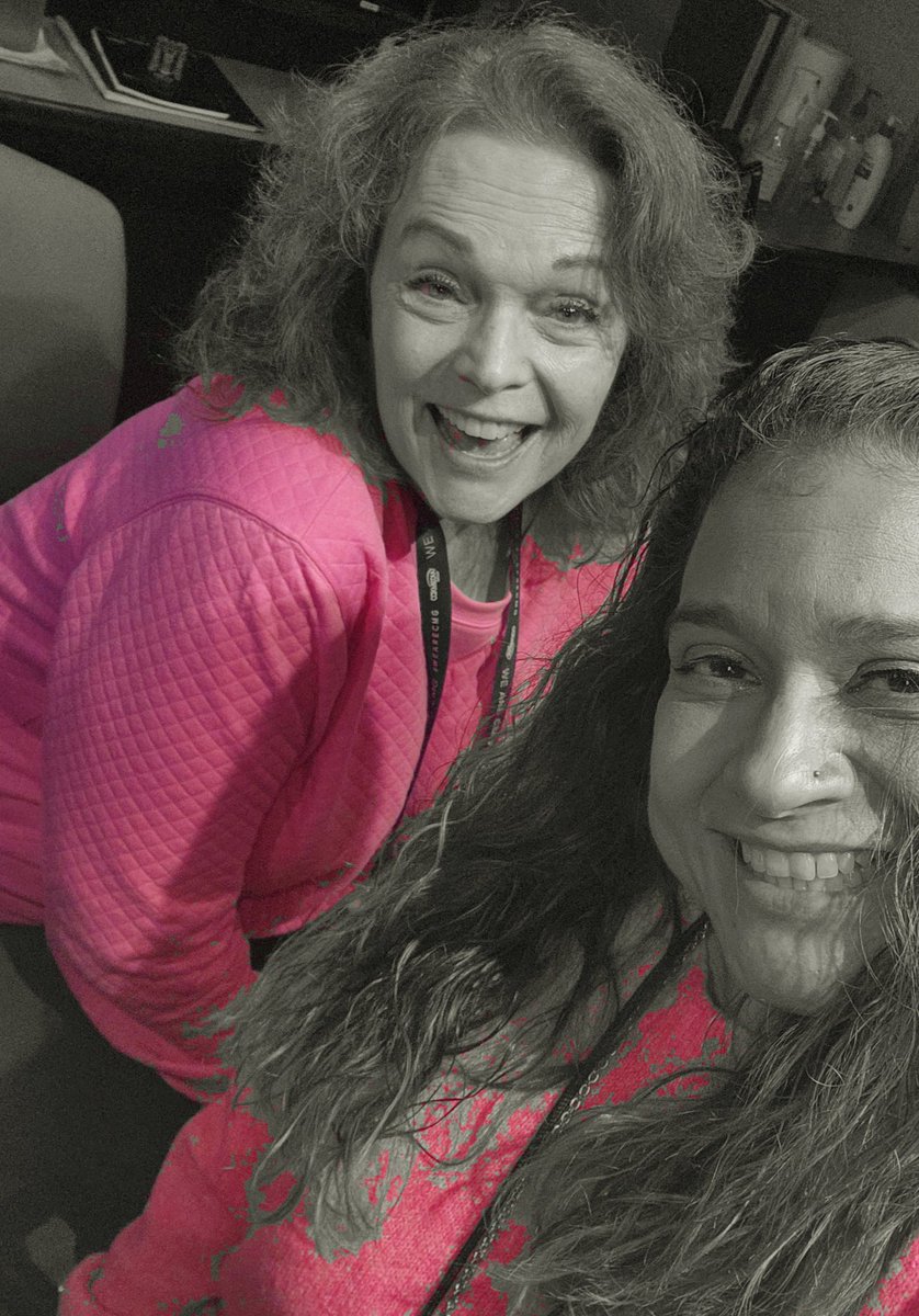 billsfanmonica's tweet photo. An accidental Matchy Pink Day with sister station @1055TheDove 's very own Ann Kelly is a win in my book! #ladios #earlymorningfun https://t.co/kdWDAgffxh