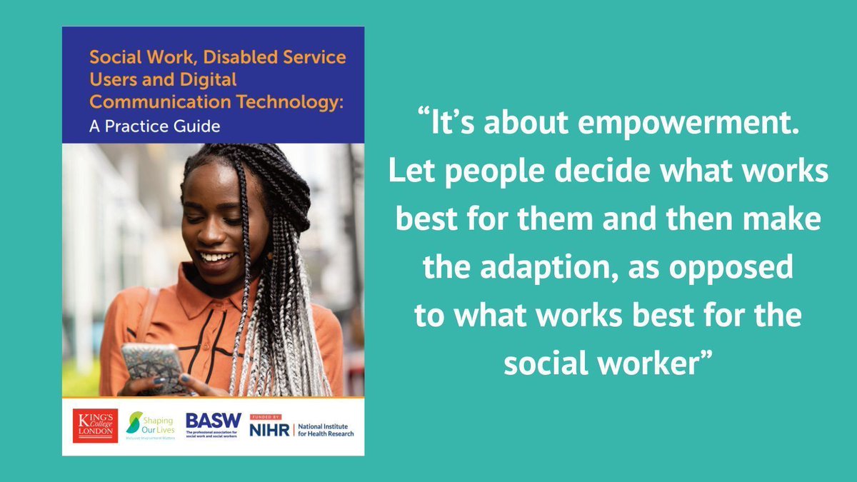 Does using digital technology create barriers for Disabled people accessing #SocialWork services? Disabled people led this research and co-produced some guides, including an Easy Read version. Read more: buff.ly/39uD89j #SocialWorkWeek2024 #DisabilityTwitter @BASW_UK