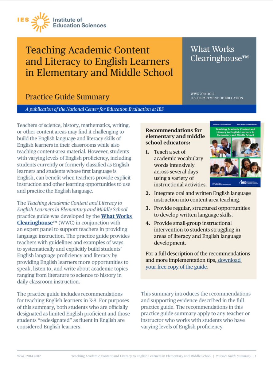 🌍 ναℓєηтιηα gσηzαℓєz (@valentinaesl) on Twitter photo Research highlights the importance of integrating oral and written English language instruction into content area teaching for multilingual learners/English learners. 
We can do this by incorporating videos and graphic organizers, explicitly teaching key vocabulary, and Research highlights the importance of integrating oral and written English language instruction into content area teaching for multilingual learners/English learners. 
We can do this by incorporating videos and graphic organizers, explicitly teaching key vocabulary, and