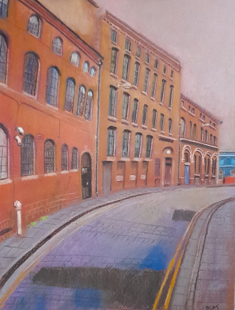 Drawing of a street in my City. #Liverpool #buildings #PASTEL #originalart