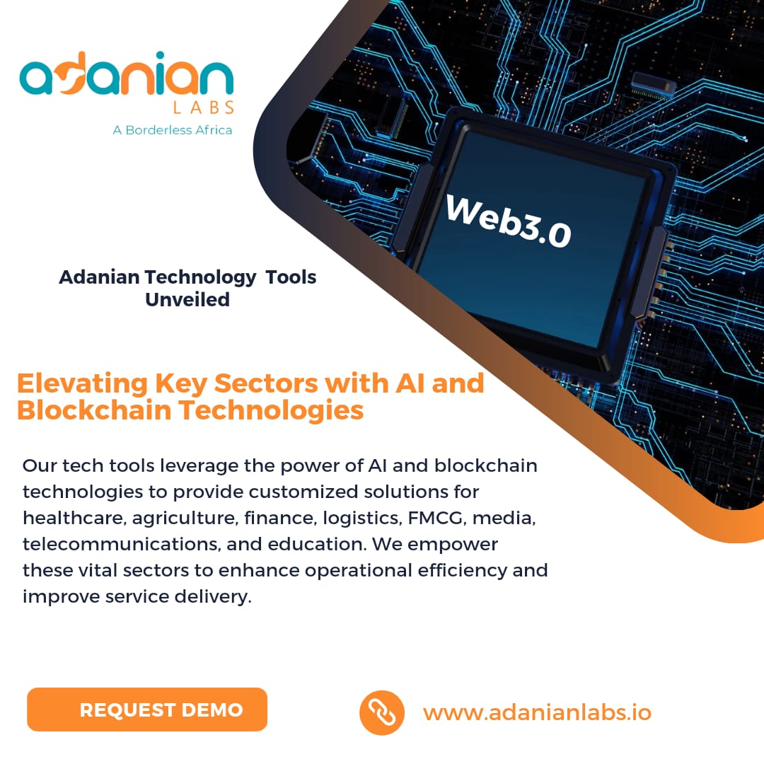 We seamlessly integrate business tools with consumer-centric applications, creating a secure and efficient value chain.  Discover how we're empowering African businesses today! To view our suite of tools and book for demos click ➡ | adanianlabs.io/tech-tools    
#AI #Blockchain
