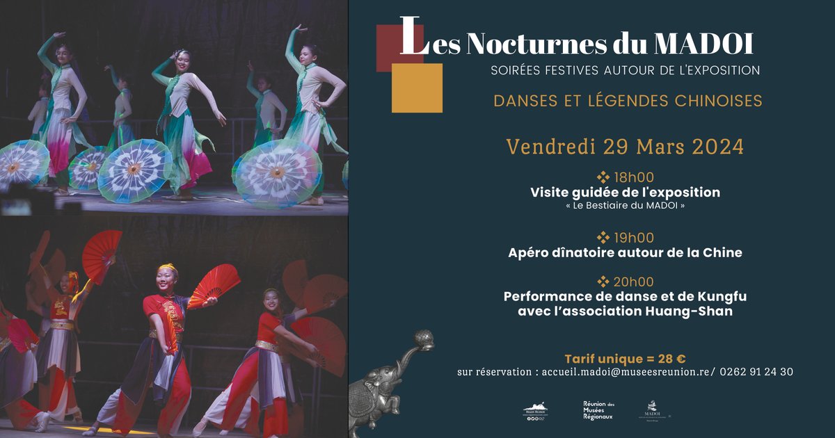 MuseesRegionaux's tweet photo. La prochaine Nocturne du MADOI aura lieu le 29 mars. Une spéciale "Danses et légendes chinoises" à ne pas rater !!! 
Programme : https://t.co/mZN5VrgMEg https://t.co/A2gWbxgcau