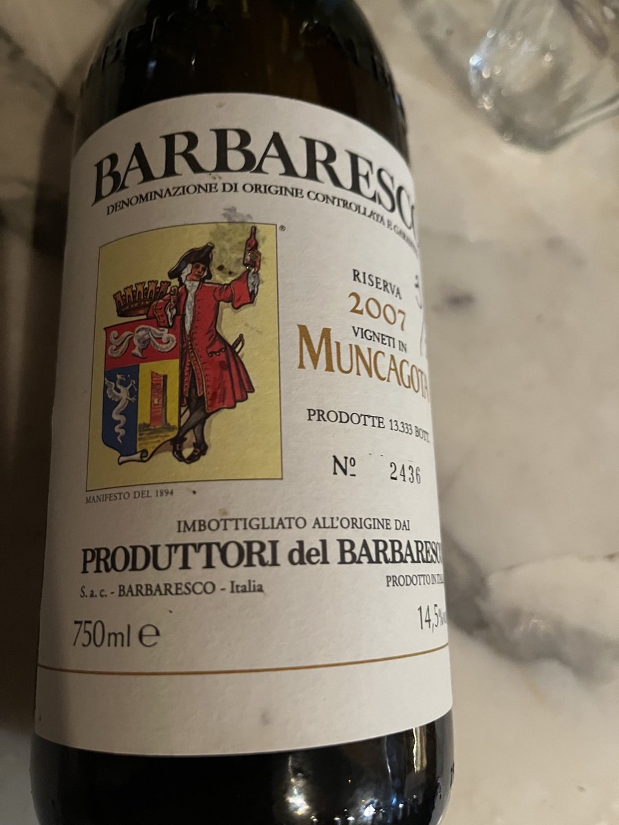 This is a beautifully aged Nebbiolo; when a distributor offered it, l snapped it up. Too much Neb is drunk too young. The 2007 has been my favourite vintage for many years. Let the ‘09 & ‘10’s roll when ready.