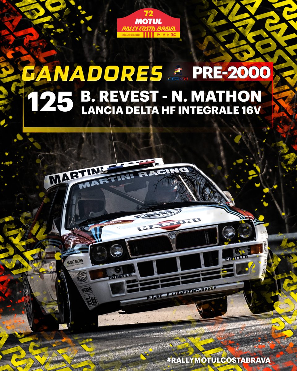 Campeonato de España de Rallyes de Vehículos Históricos - Ganadores // Guanyadors❗ ▶Pre 81 y equipo más rápido del @CERVH1 - Ferreiro - Anido ▶Pre 90 - Ventura - Autet, els més ràpids entre els vehicles de Velocitat FCA ▶Pre 2000 - Revest - Mathon
