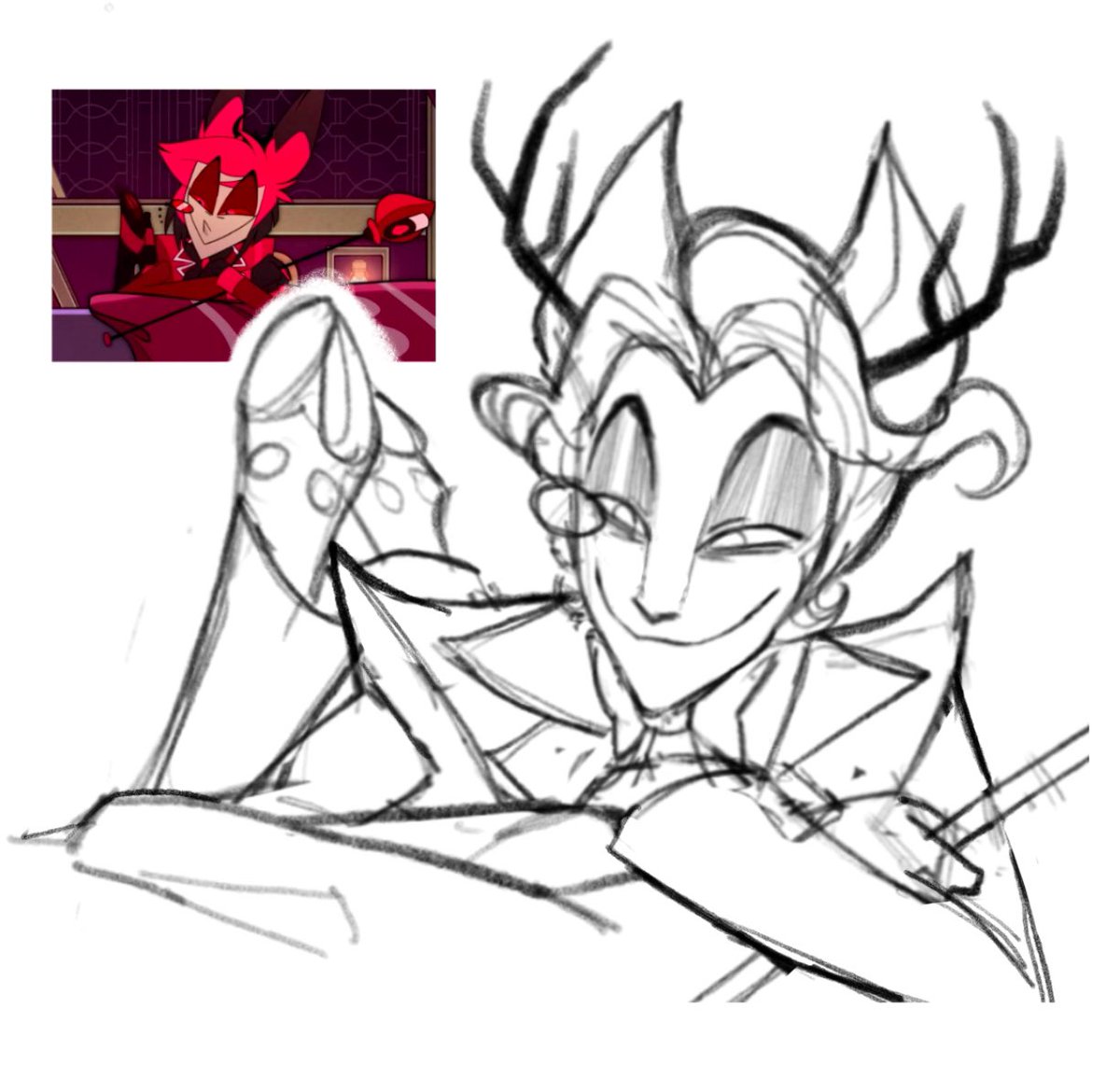 Alastor sketches! #HazbinHotel #Alastor #CholvoqHazbinnAU