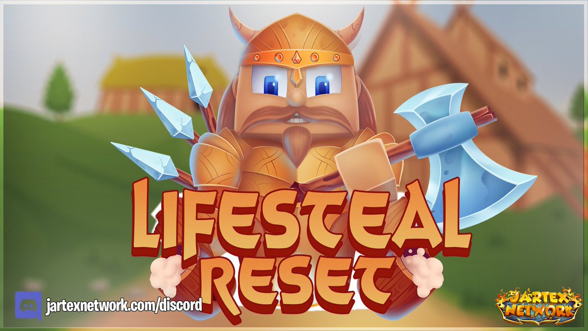 JartexNetwork's tweet photo. JartexNetwork - Lifesteal Reset 🪓

Lifesteal will release this 𝗙𝗿𝗶𝗱𝗮𝘆, 𝗠𝗮𝗿𝗰𝗵 𝟮𝟮𝗻𝗱 at 𝟱𝗣𝗠 𝗖𝗘𝗧!

📚Find out more: https://t.co/dhmNH1spTZ

We are giving away the following:
  ▪️ 2x €50 gift cards

▶️Like, Follow Retweet to win! https://t.co/ynhckkIjGC