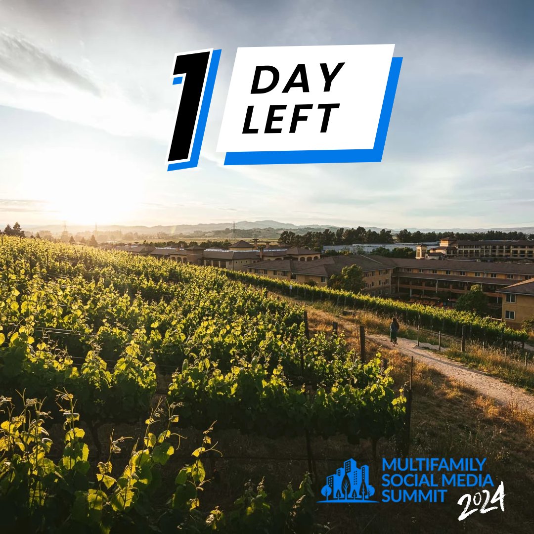 🎉 The excitement is real, #MultifamilySMS is just 1 day away! Safe travels to Napa everyone, we'll see you tomorrow. 🥂
