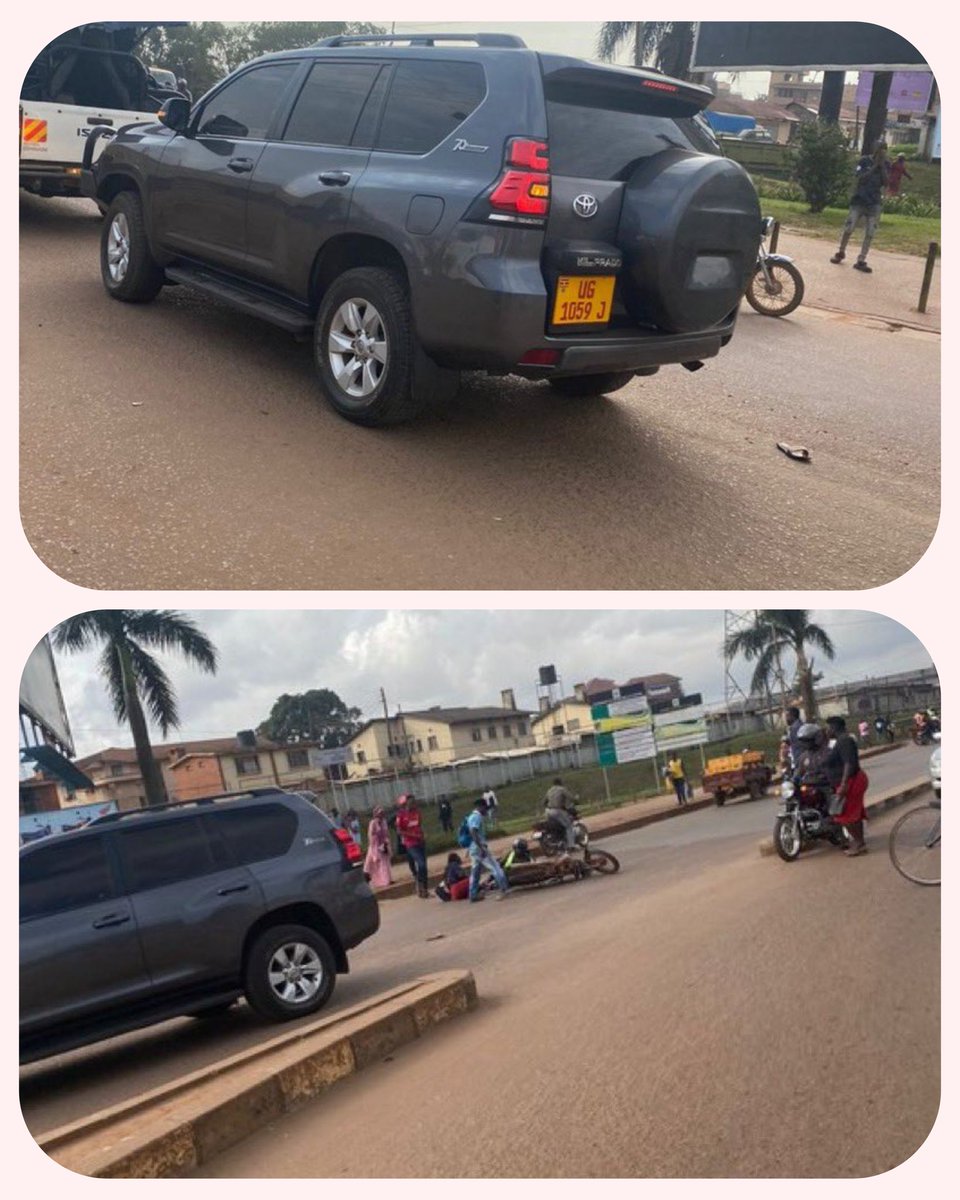 @MoJCA_UG please bring this officer to account. They  knocked a bodaboda ferrying  mother who was taking her child to school this  morning and they just drove off.

This is not right.

@GenWamala @MoWT_Uganda @PoliceUg @KampalaTraffic @Akeda4
@URRENO1
#Copied.