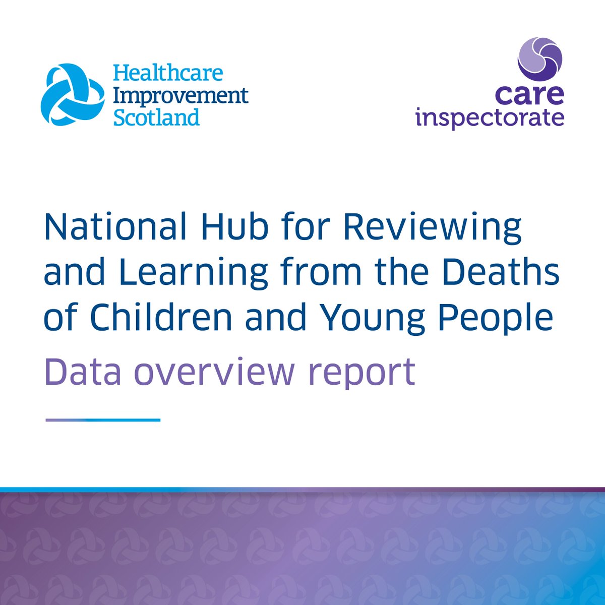 The National Hub has published its first data overview report summarising data on child deaths and child death reviews in Scotland. It makes five recommendations. The link to read the report is in the comments. #CDRNationalHub