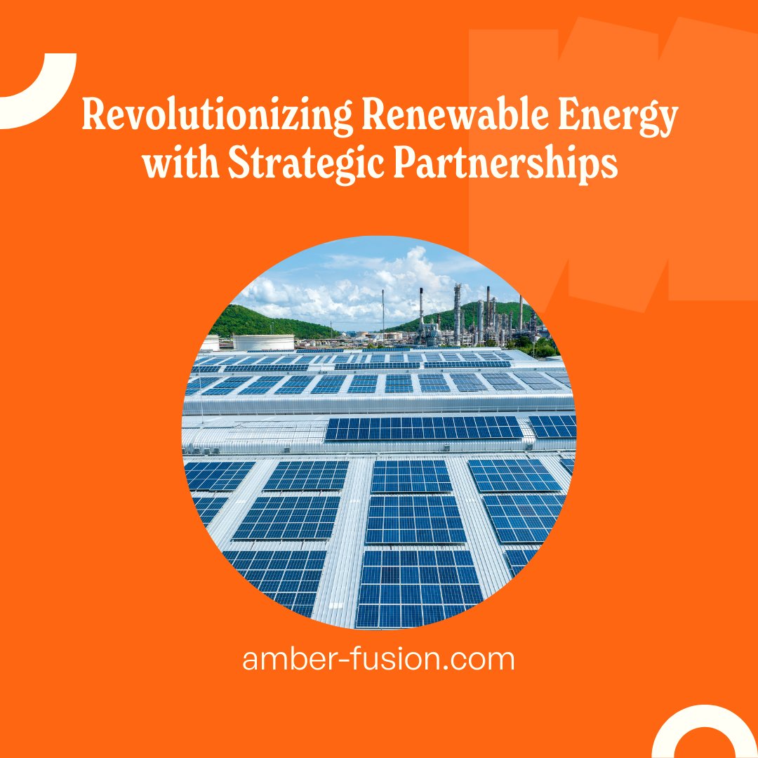 amberfusionuk's tweet photo. At Amber Fusion, we're transforming the renewable energy landscape through strategic partnerships, offering cutting-edge solutions like rooftop solar, battery storage, and EV charging stations. Join us on our journey to a sustainable future. 🌞🔋🚗 #ClimateActionNow  #evcharging https://t.co/WM1H779CkY
