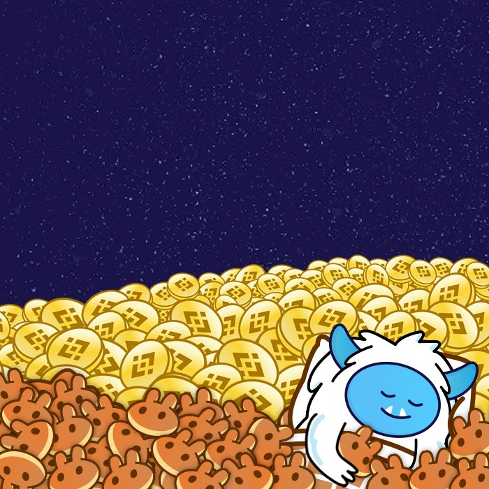BasedMonsta's tweet photo. When the market dips... but you know that your slice of the Vault is getting bigger every day. This is the $MONSTA way! 

#restofmind #passiveincome #cake #bnb #memecoin https://t.co/9W3a58YtHn