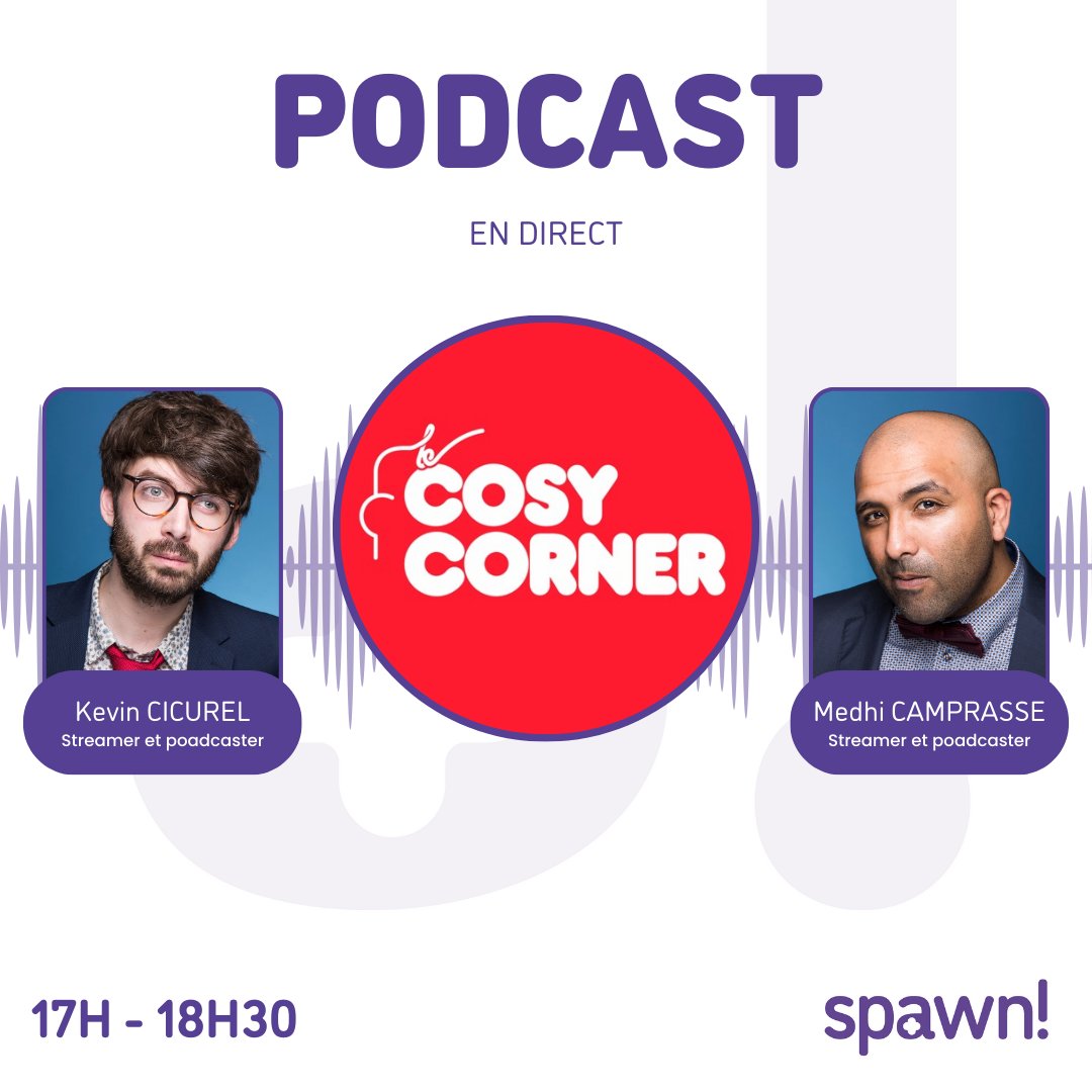 [#podcast]

🌟 Vous êtes invités, en tant que festivaliers et festivalières, à participer à l'enregistrement en direct d'un épisode exclusif du podcast <a href="/Corner_Cosy/">Le Cosy Corner</a> ! 🌟

🎙️ Ce podcast de Mehdi CAMPRASSE (<a href="/Elmedoc/">Medhi Camprasse</a>) et Kevin CICUREL (<a href="/El_Mogurito/">kevin Cicurel</a>), explore une multitude de sujets