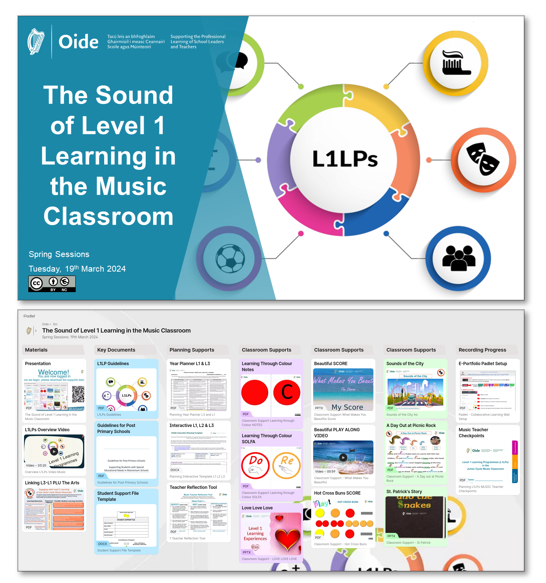 Looking forward to meeting all our colleagues to talk all things 'Level 1 Learning in the Music Classroom' this evening. Zoom will be open from 4:50pm to give time to download supports. See you then! @PPMTA @Oide_L1_L2LPs @ncseirl