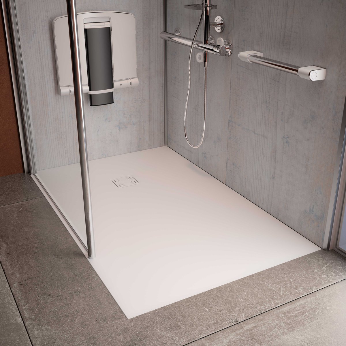 With its contemporary aesthetic and updated waste cover design, the new Onyx Exclusif shower tray provides a stylish yet strong showering solution, with a maximum capacity of 31.5 st (200kg) to accommodate wheelchair users and carers 💪 Find out more - loom.ly/Mjdzhkk