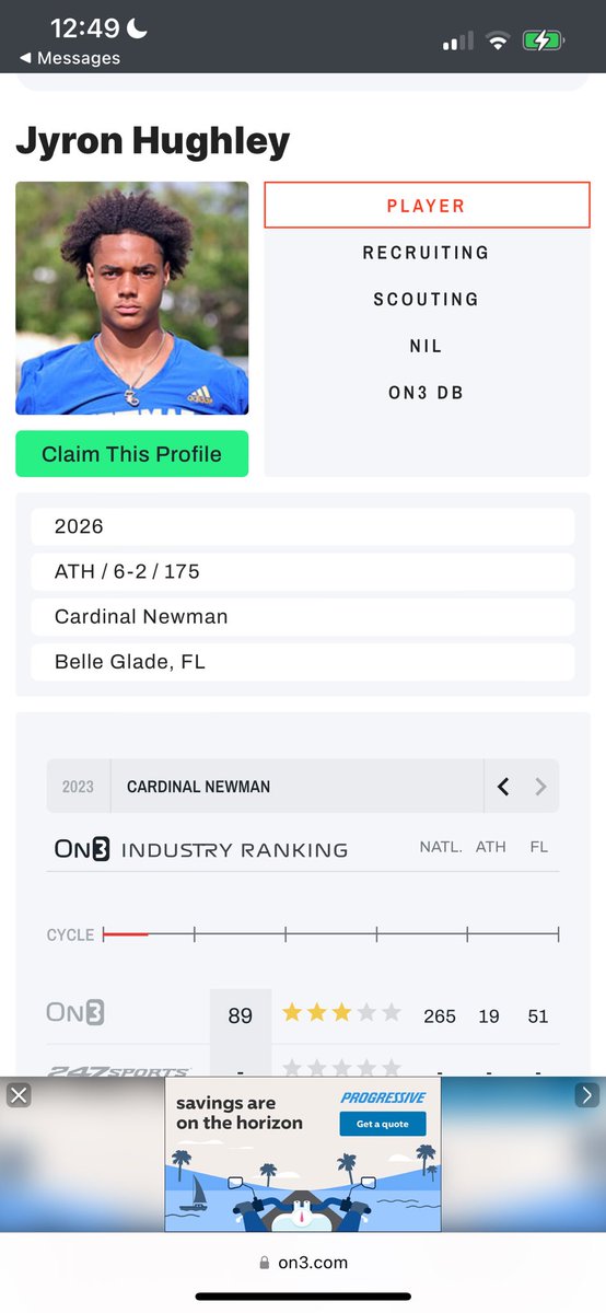 blessed to be ranked as a 3 star ⭐️ @larryblustein @TomLoy247 @TheUCReport @Andrew_Ivins @SWiltfong247 @ChadSimmons_ @SeanFitzOn3 @On3Recruits @TheCribSouthFLA @JackDan55847282