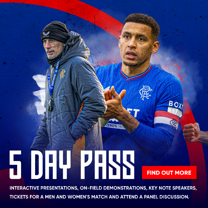 RangersFC's tweet photo. 💙 Register Now for Rangers International Coaches Convention

📆 Kicking off on 27 March, enjoy the opportunity to learn from renowned experts through a variety of workshops, panels, and keynote speeches. 

Find all the information and register below 👇