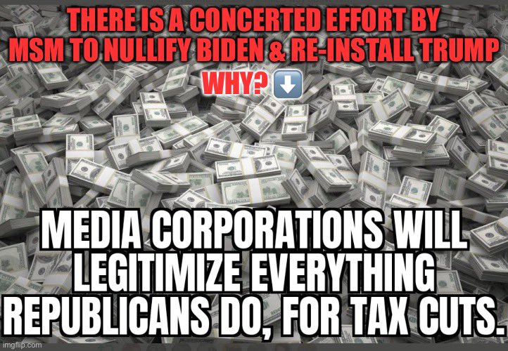 841920Meema6's tweet photo. @emptywheel Ask owners @nytimes @AGSNYT or @washingtonpost @JeffBezos or @CNN #JohnMalone who like other GOP billionaires own over 90% of everything in MSM
They’re in the tank for Trump & GOP because they do not give a damn about democracy
They just do not want to pay 1 more cent in taxes https://t.co/ca3XOV5DIX