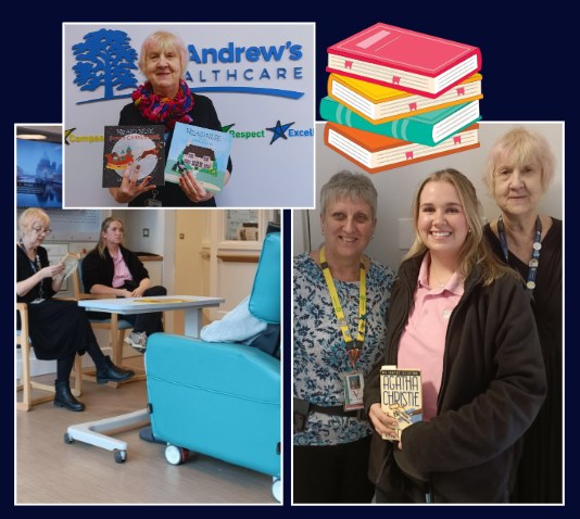 In celebration of International Read to Me Day today, we’d like to say how proud we are of one of volunteers, Lesley Groucott. Lesley was a nurse at St Andrew’s for over 25 years, and she comes back every week to host a reading group with our Neuro patients. #WeAreSTAH