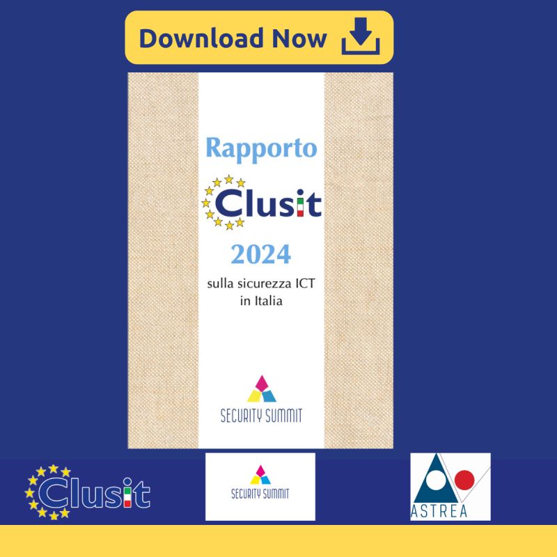 Clusit's tweet photo. #SecuritySummit #RapportoClusit 2024 𝗨𝗳𝗳𝗶𝗰𝗶𝗮𝗹𝗲

È possibile scaricare gratuitamente il Rapporto Clusit in formato PDF esclusivamente dal sito dell'associazione a questo link👉🏻 https://t.co/uEFxAyiymG
➡️ 𝗾𝘂𝗲𝘀𝘁𝗮 𝗲̀ 𝗹'𝘂𝗻𝗶𝗰𝗮 𝘃𝗲𝗿𝘀𝗶𝗼𝗻𝗲 𝘂𝗳𝗳𝗶𝗰𝗶𝗮𝗹𝗲 https://t.co/dsJeFHBBG3