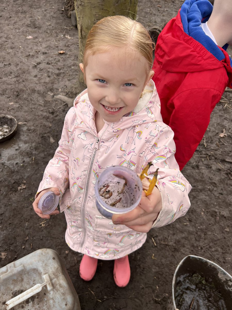 Fantastic Frogs 🐸 on a minibeast hunt at Forest school 🌳.