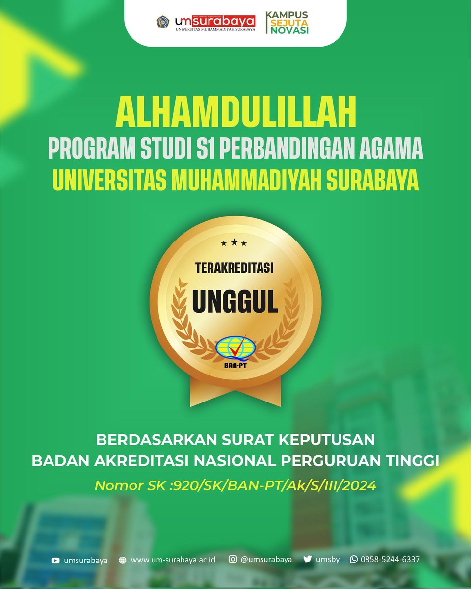 Alhamdulillah Program Studi S1 Perbandingan Agama @umsby Raih Akreditasi Unggul🔥🔥 #umsby #unggul #perbandinganagama